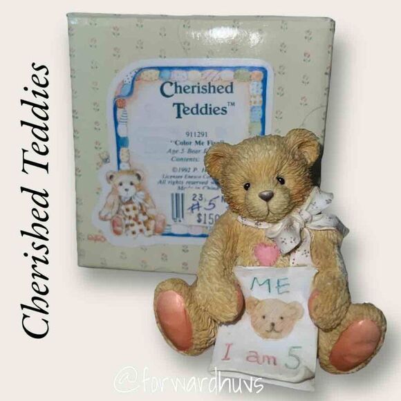 Cherished Teddies Club Figurine 'Color Me Five’ - Picture 1 of 8
